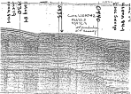 IMAGE: Preview image section of seismic profile used to select coring site.  Larger image will open in new browser window.