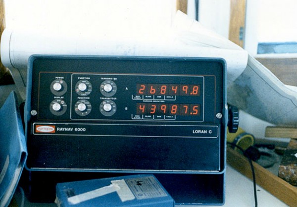 The Loran-C navigation system display box on the RV ASTERIAS.