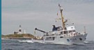 NOAA research vessel RUDE sailing in Long Island Sound.
