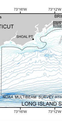 Detailed view of density flow pathways from the Bridgeport, Connecticut study area. Location of this view is shown in the mosaic interpretation.