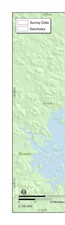 Figure 1_1. Map showing the location of the survey area offshore of northeastern Massachusetts between Nahant and Gloucester.