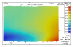 Figure 4. Digital terrain model (DTM) of the sea floor in southeastern Long Island Sound produced from multibeam bathymetry collected during NOAA survey H11255. 