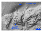 Detailed planar view of the multibeam DTM showing the bouldery surface of the Clumps moraine. 