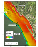  Figure 13. Map showing sea-floor features off Punta Ensenada. 