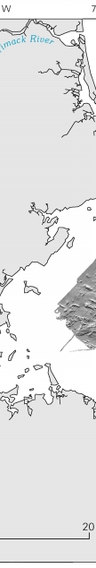 Figure 2.  Sun-illuminated sea floor topographic imagery of the Stellwagen Bank National Marine Sanctuary and Massachusetts Bay region.
