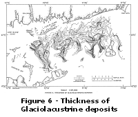 Figure 6: Thickness of Glaciolacustrine deposits. Larger image will open in new browser window.
