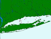 Location of MMS 84 cores collected during cruise R/V ATLANTIC TWIN 84-1 (AT84-1) shown in relationship to Long Island Sound area