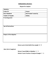 Request for Analysis Form