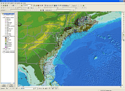 Image showing data displayed in Environmental Systems Research Institue's ArcGIS software.