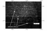 Figure 13. Detailed view of dredge-spoil mounds in the sidescan-sonar mosaic.