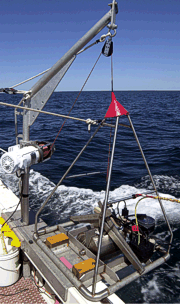 Figure 8: View of the modified Van Veen grab equipped with still and video photographic systems.