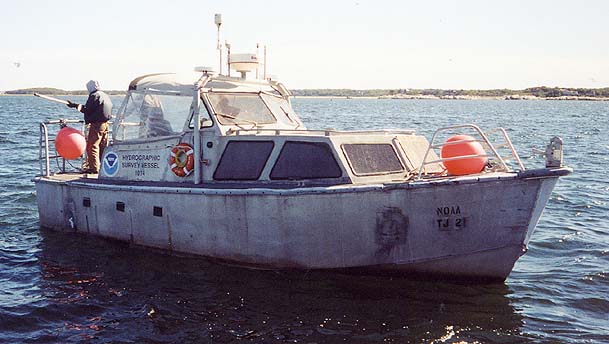 Figure 8. Image showing a starboard-side view of NOAA Launch 1014 afloat.