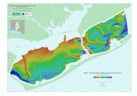 Mapsheet 1. Bathymetry, presents a regional bathymetric model for the area using a 25-m grid cell resolution. 