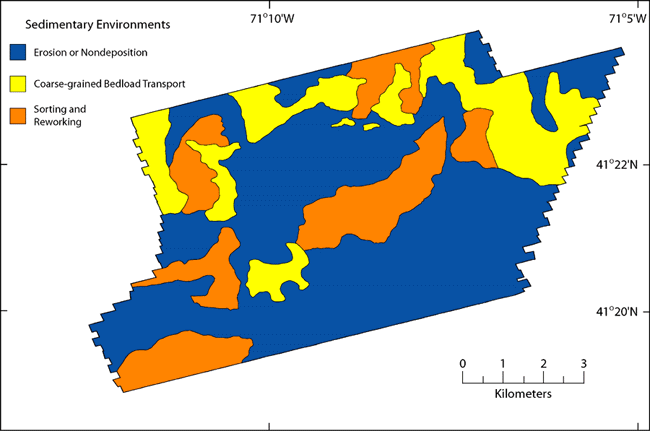 Figure 19. Map showing sedimentary environments.