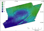 Figure 6. Hill-shaded bathymetry of the study area.