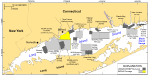 Figure 1. Map showing location of the interpolated bathymetry from the northern part of NOAA survey H11044 (yellow polygon).