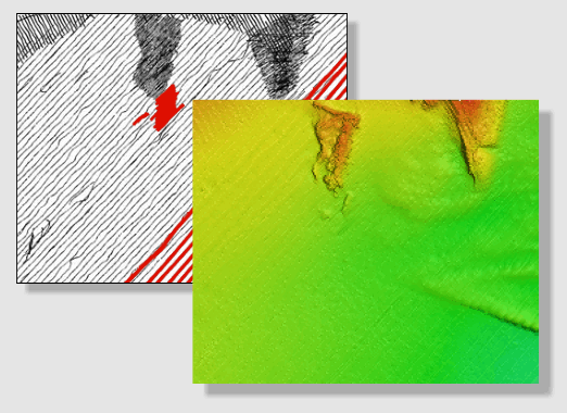 Images of bathymetry from NOAA Survey H11044